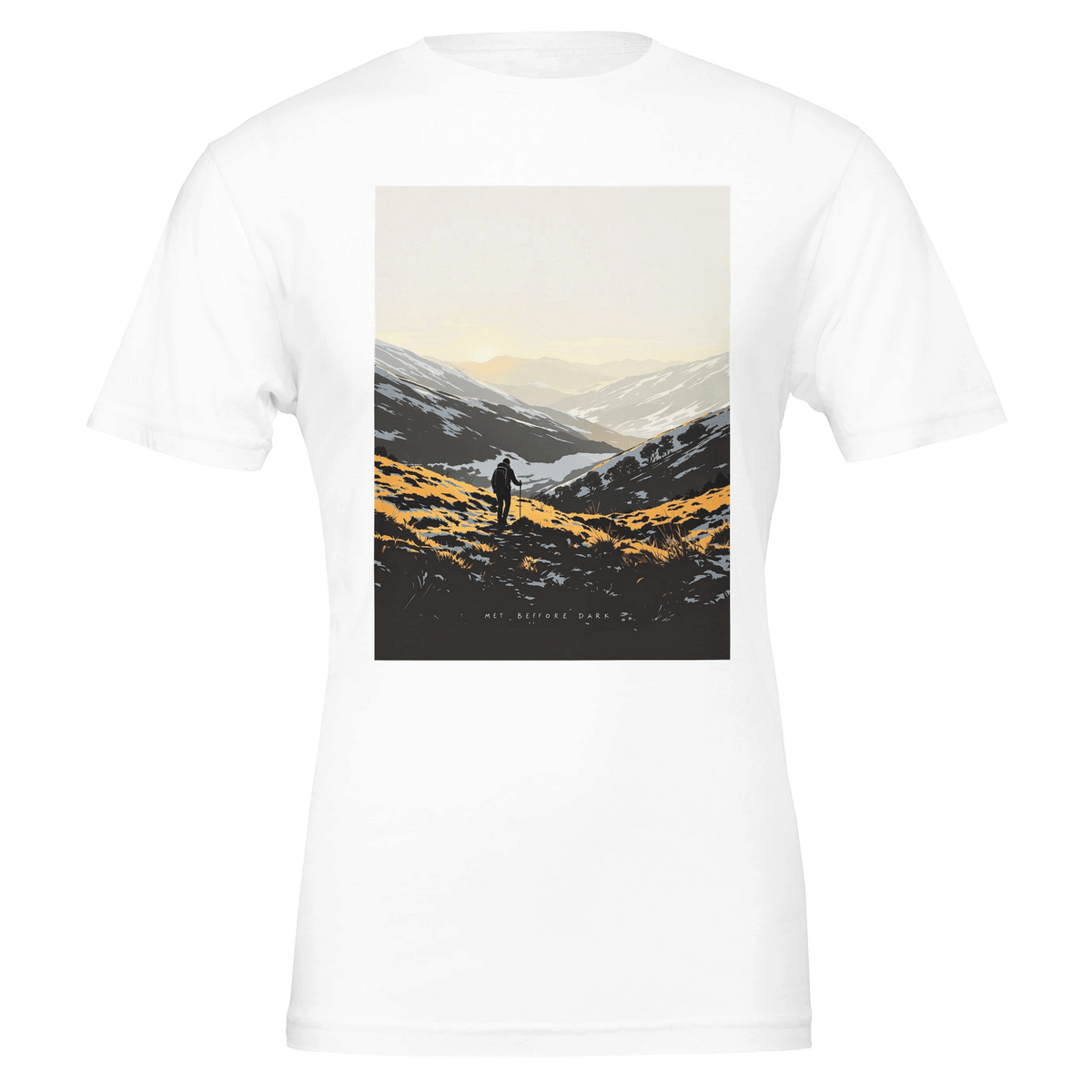 Welsh Hills Walker T-Shirt | Winter Walking Tee | Hillwalking Gift - Wild Thread Co