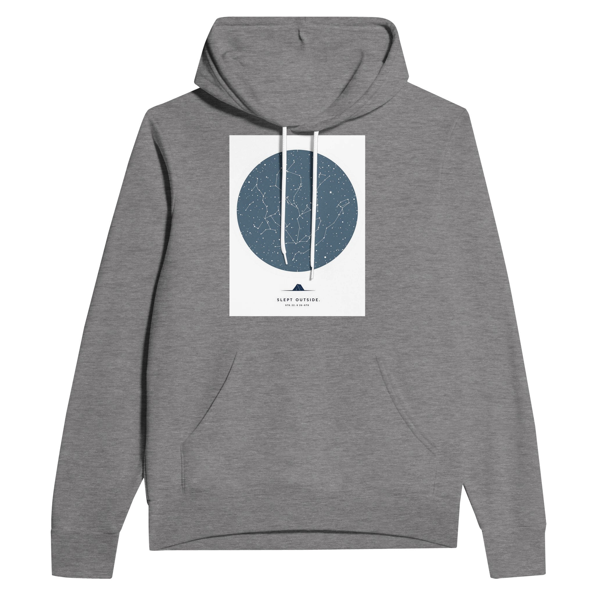 Wild Camping Hoodie | Star Chart Constellation Map Navy Hoodie | Bivouac Gift - Wild Thread Co
