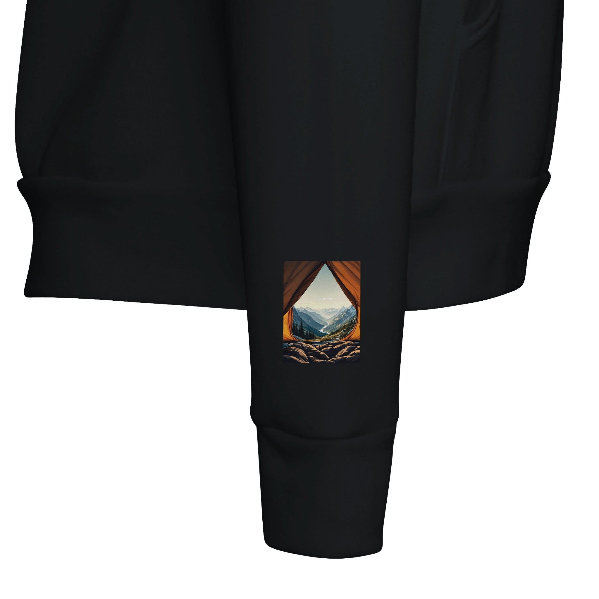 Wild Camping Mountain Morning Hoodie | Tent Doorway View Hoodie - Wild Thread Co