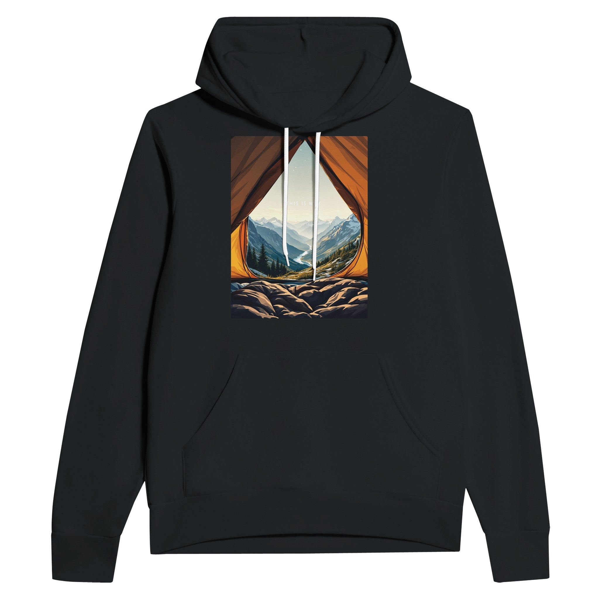 Wild Camping Mountain Morning Hoodie | Tent Doorway View Hoodie - Wild Thread Co
