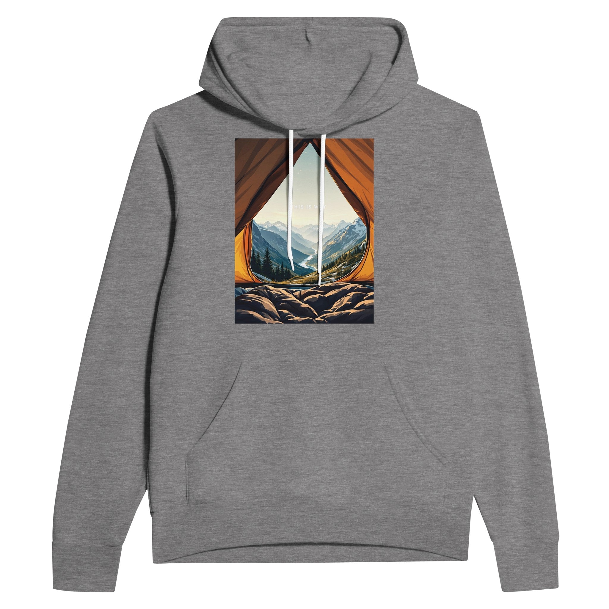 Wild Camping Mountain Morning Hoodie | Tent Doorway View Hoodie - Wild Thread Co
