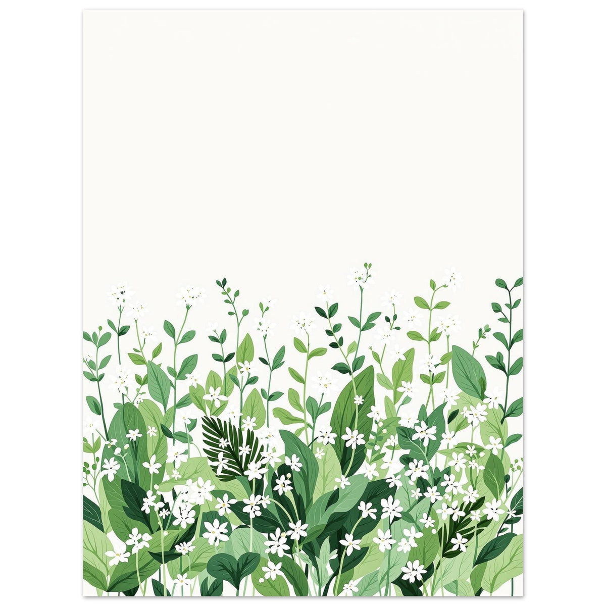 Wild Garlic Spring Woodland Art Print Poster Wall Art UK | Wildlife Gi - Wild Thread Co