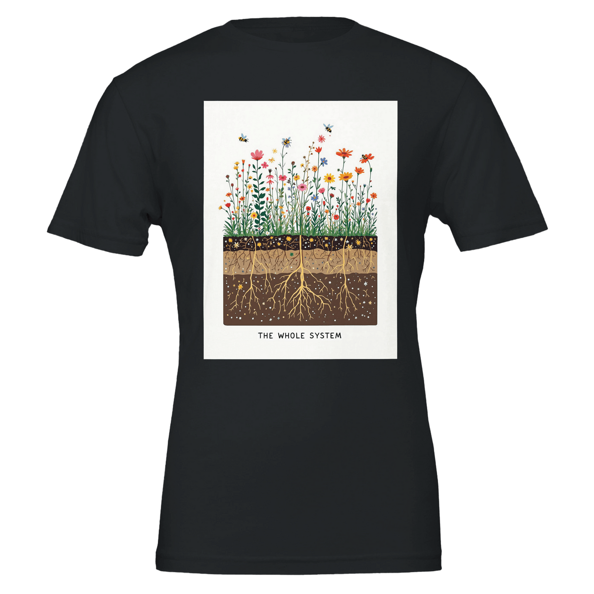 Wildflower Meadow Pollinator Ecology T-Shirt | UK Nature Gift - Wild Thread Co