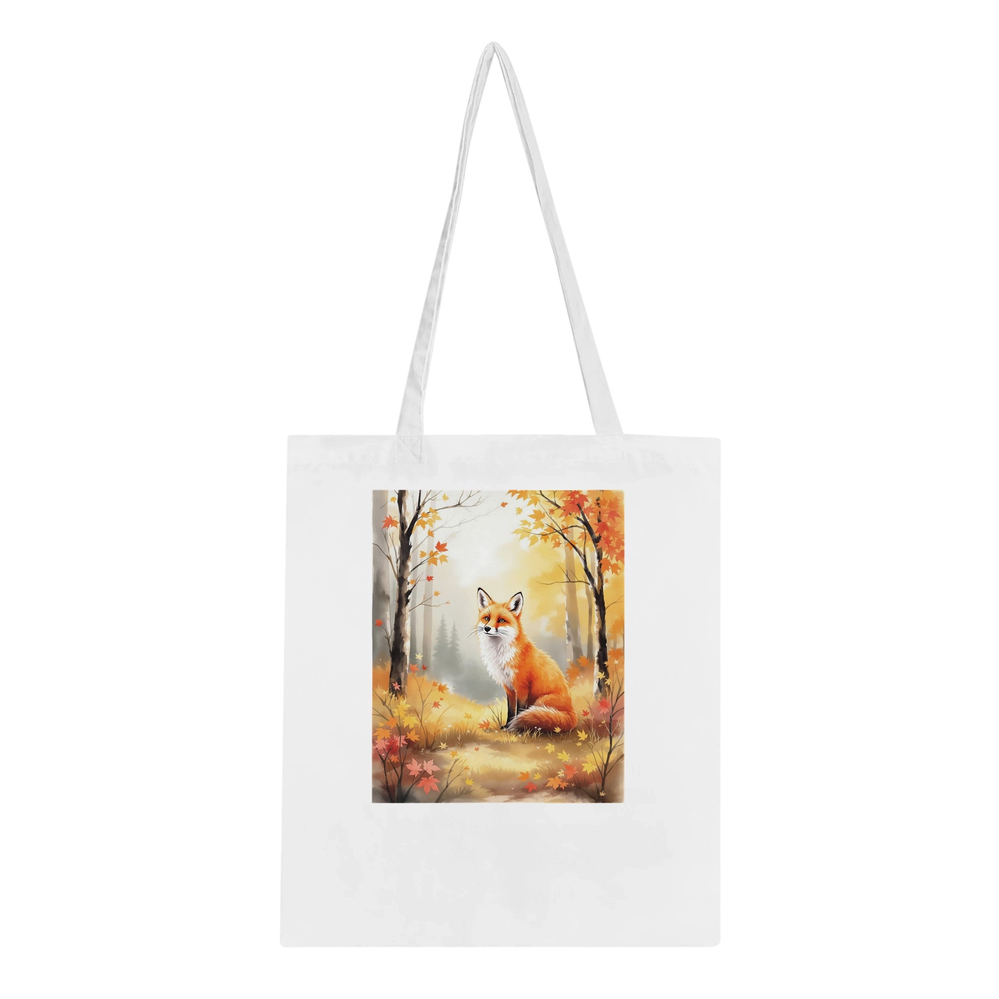 Fox Watercolour Tote Bag Cotton Shopper UK — Tote Bag | Wild Thread Co UK