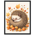 Hedgehog Autumn Framed Print Wall Art Ready to Hang UK — Framed Art Print | Wild Thread Co UK