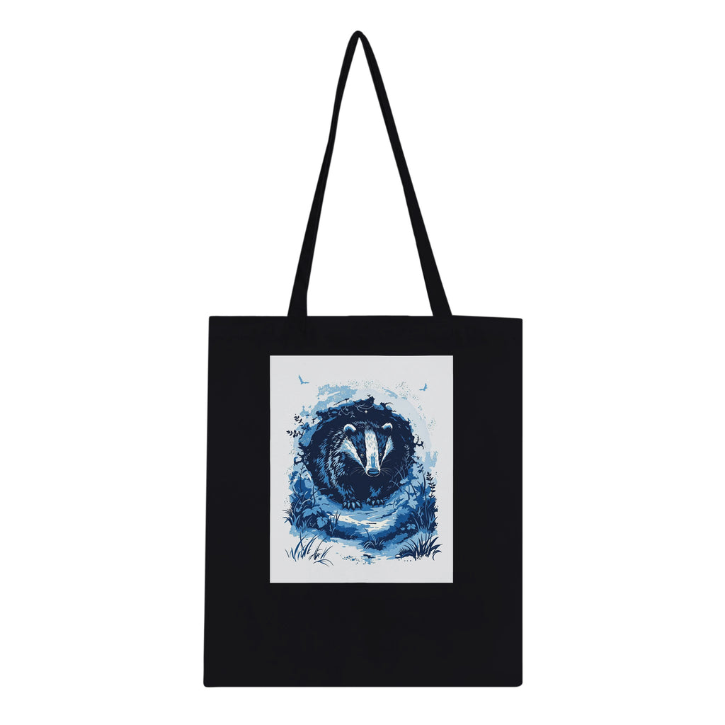 Badger Moonlight Cotton Shopper UK Tote Bag — detail view | Wild Thread Co