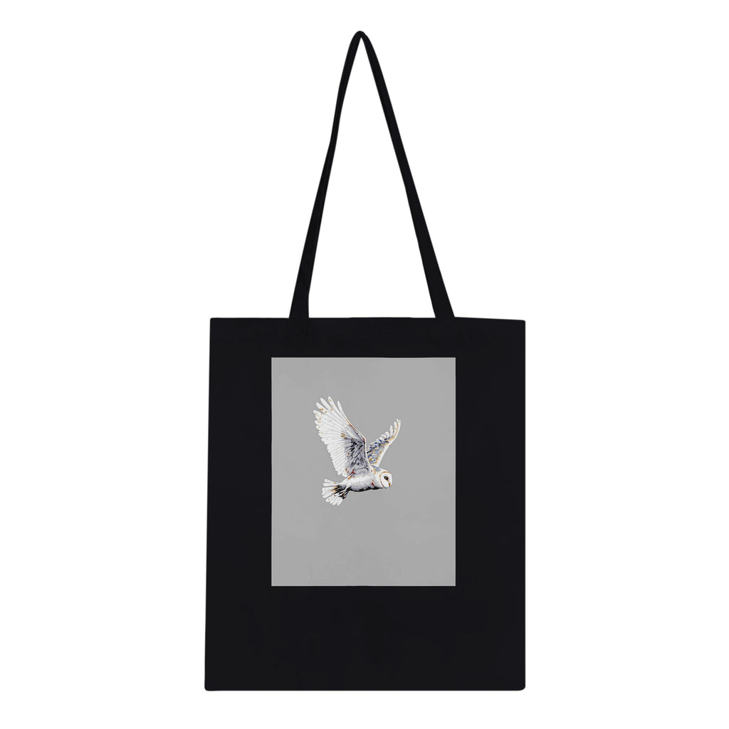 Barn Owl Flight Cotton Shopper UK Tote Bag — detail view | Wild Thread Co