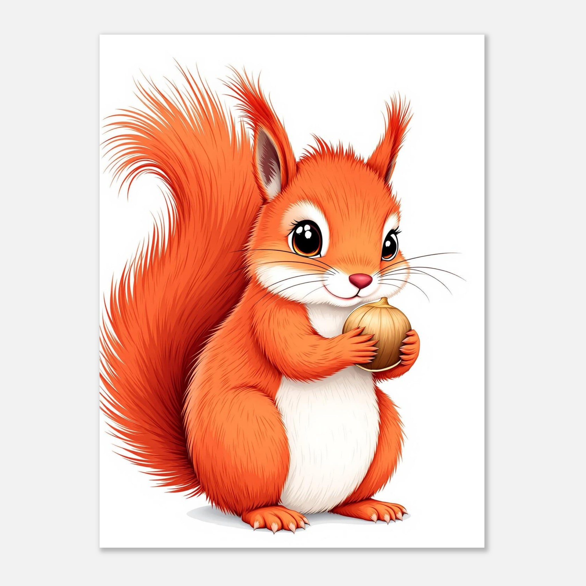 red squirrel Art Wall Art UK Art Art Print Art Print — detail view | Wild Thread Co