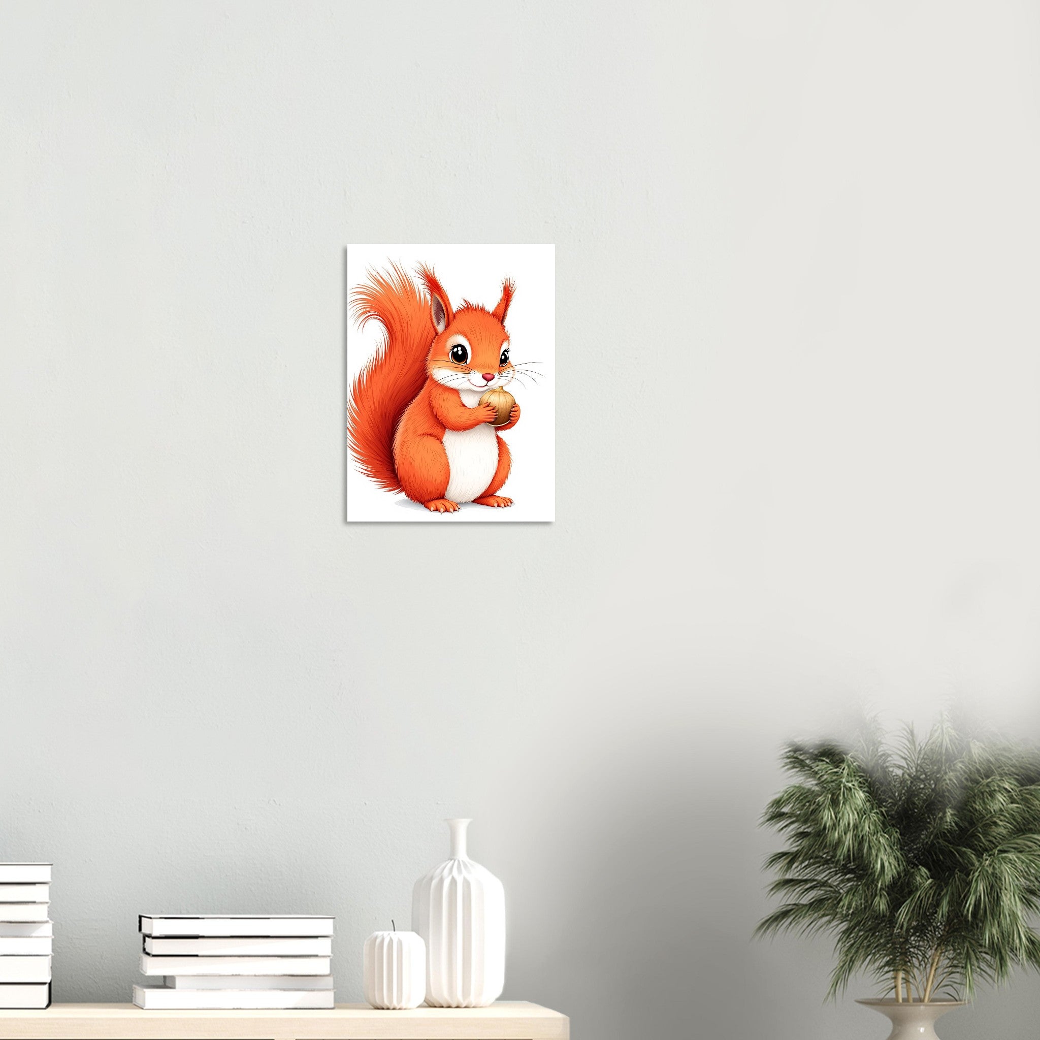 red squirrel Art Wall Art UK Art Art Print Art Print — detail view | Wild Thread Co