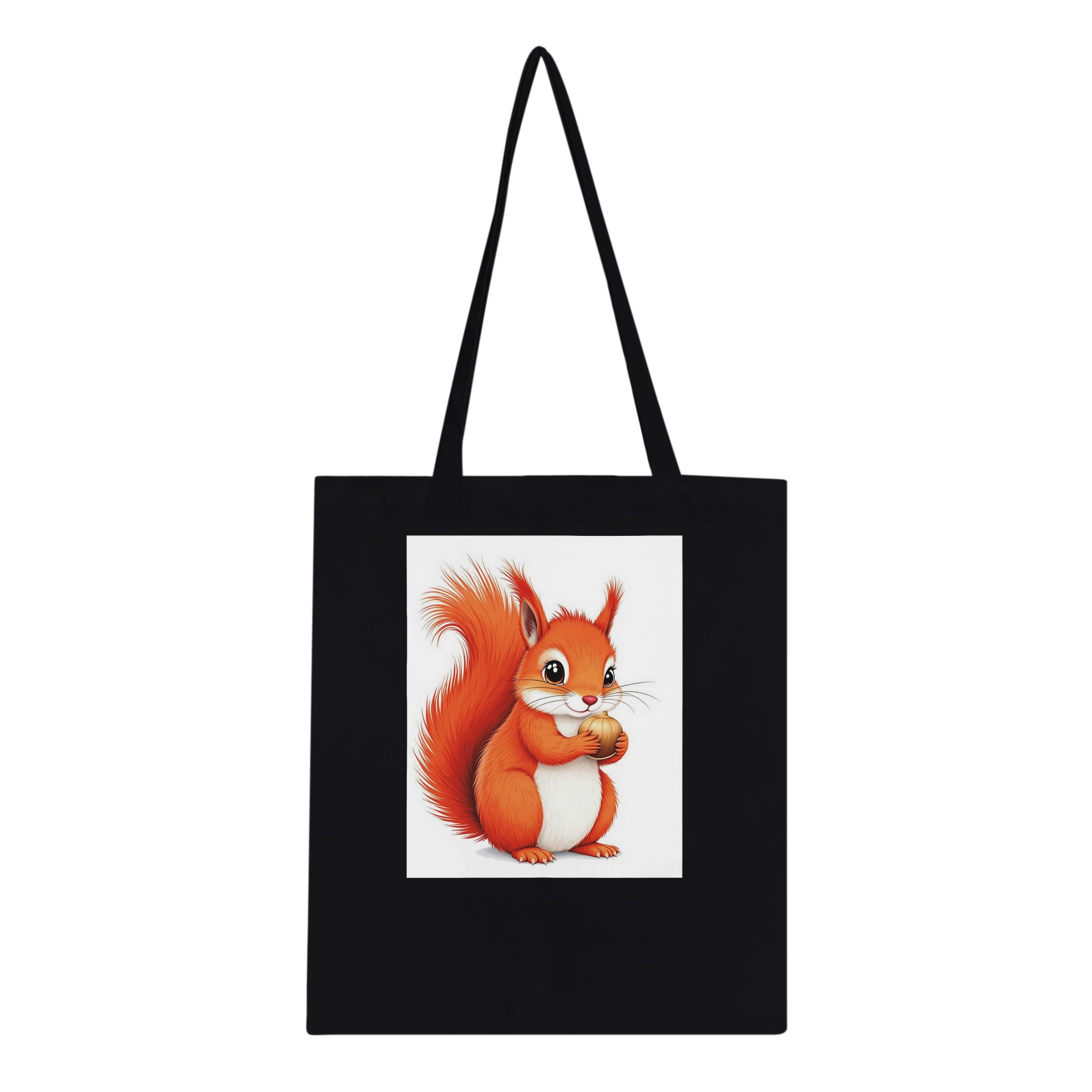 Red Squirrel Cotton Shopper UK Tote Bag — detail view | Wild Thread Co