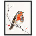 Robin Redbreast Wall Art Ready to Hang UK — Framed Art Print | Wild Thread Co UK