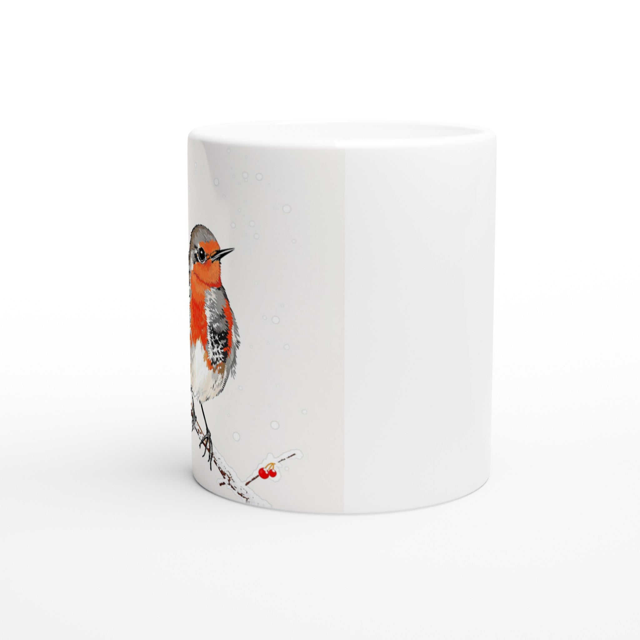 Robin Redbreast Coffee Tea Ceramic 11oz Mug UK Gift Mug — detail view | Wild Thread Co