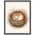 Dormouse Sleeping Wall Art Ready to Hang UK Framed Print Hang — Framed Art Print | Wild Thread Co UK