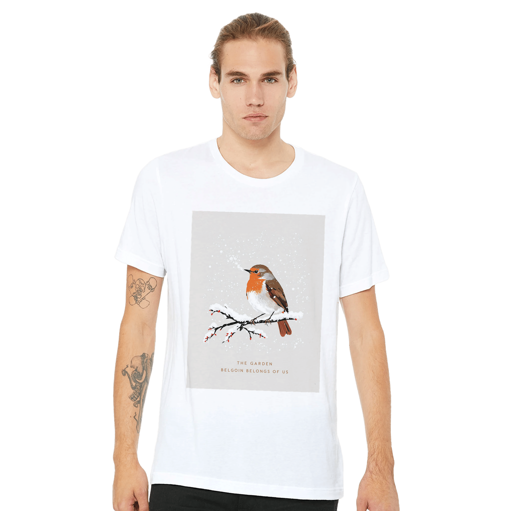 Winter Robin British Bird T-Shirt | UK Garden Gift Tee - Wild Thread Co