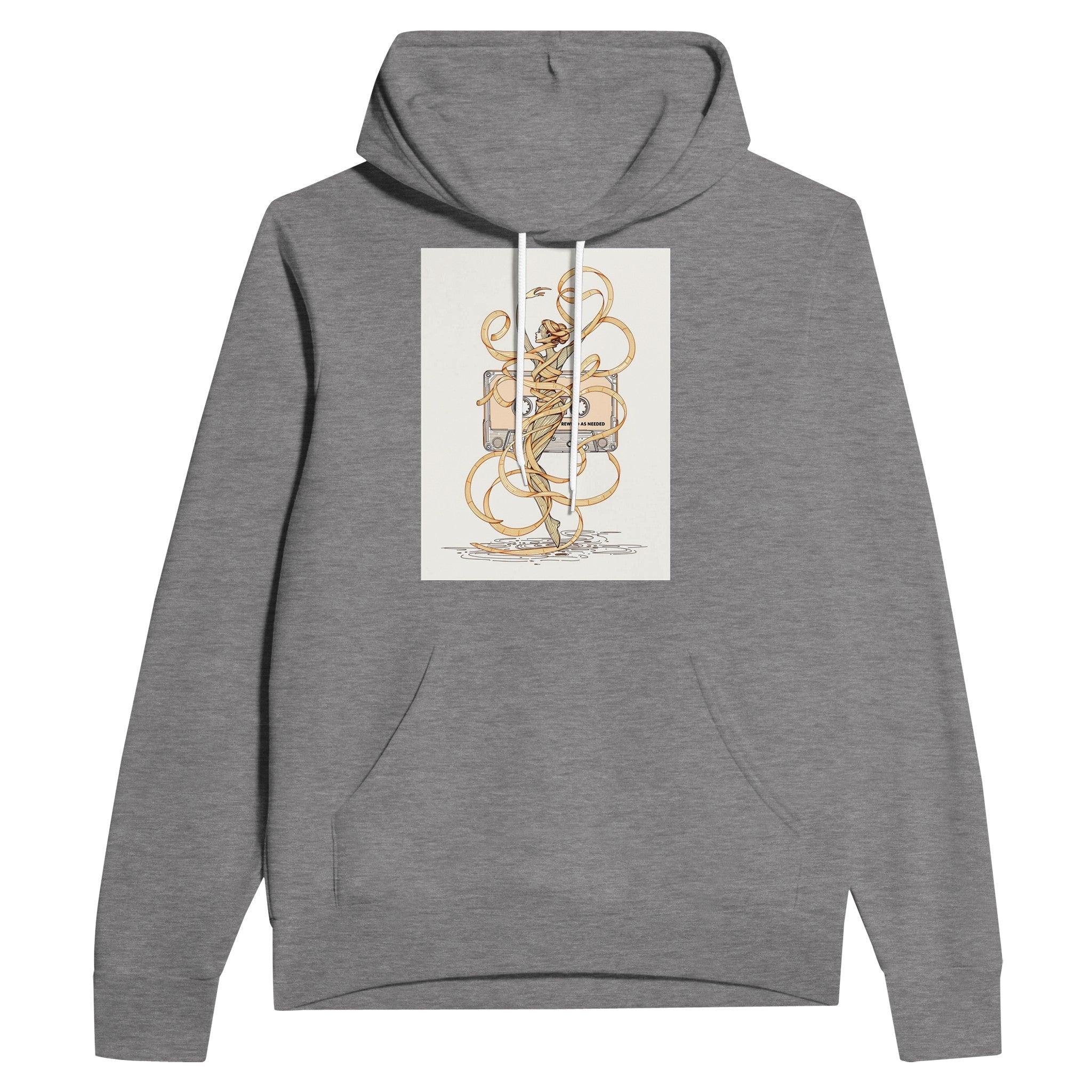 Y2K Cassette Tape Dancer Navy Hoodie | Retro Music Gift Hoodie - Wild Thread Co