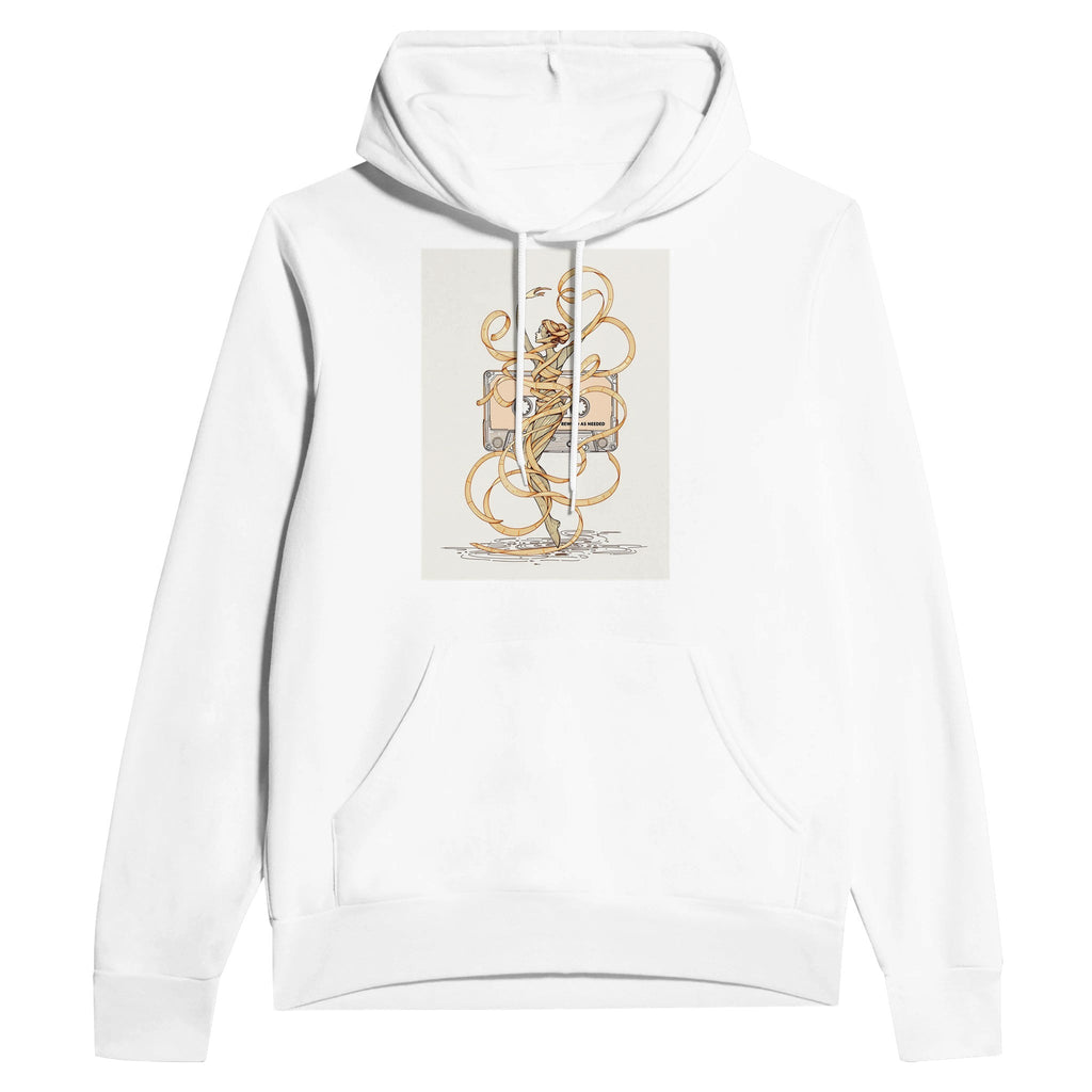 Y2K Cassette Tape Dancer Navy Hoodie | Retro Music Gift Hoodie - Wild Thread Co