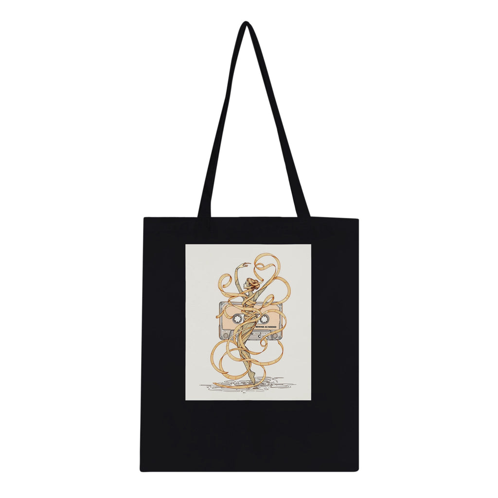 Y2k Cassette Tape Tote Bag Cotton Shopper UK | Retro Gift - Wild Thread Co