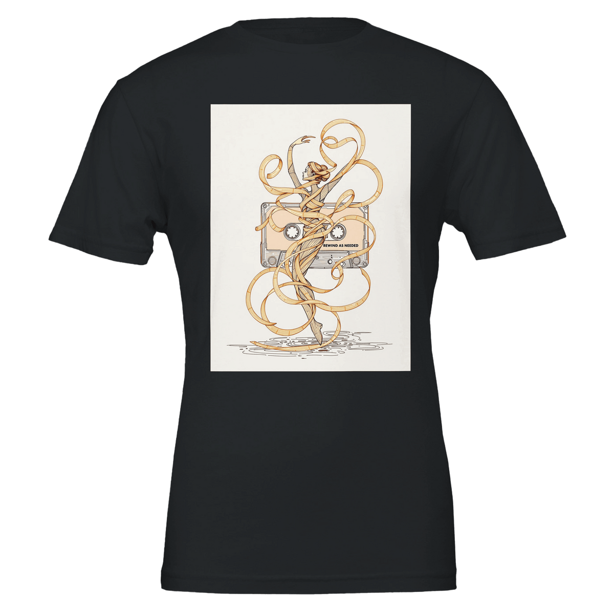 Y2K Cassette Tee | Music Lover Shirt | Retro Mixtape Design | Black - Wild Thread Co