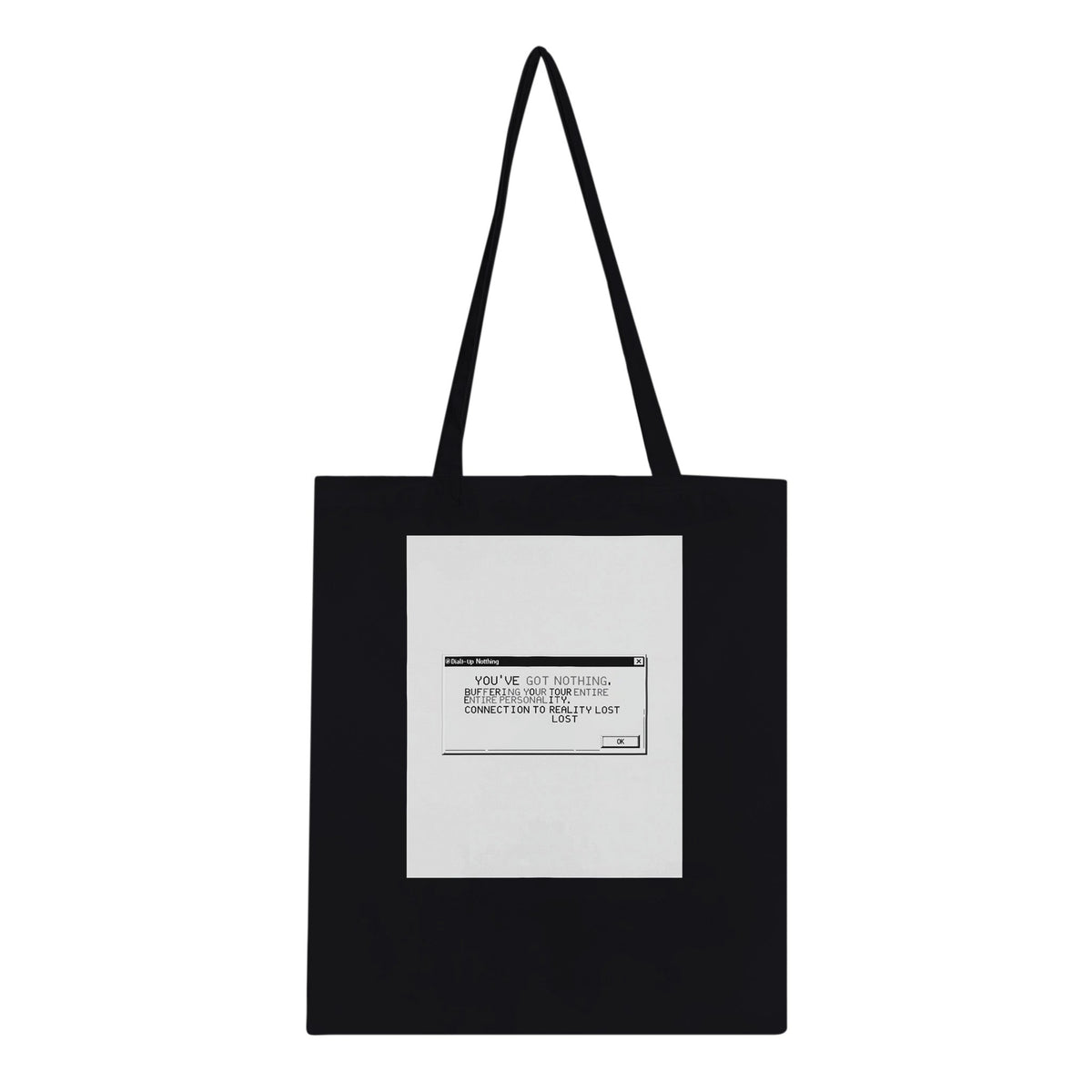 Y2k Dial Up Internet Rage Tote Bag Cotton Shopper UK | Retro Gift - Wild Thread Co