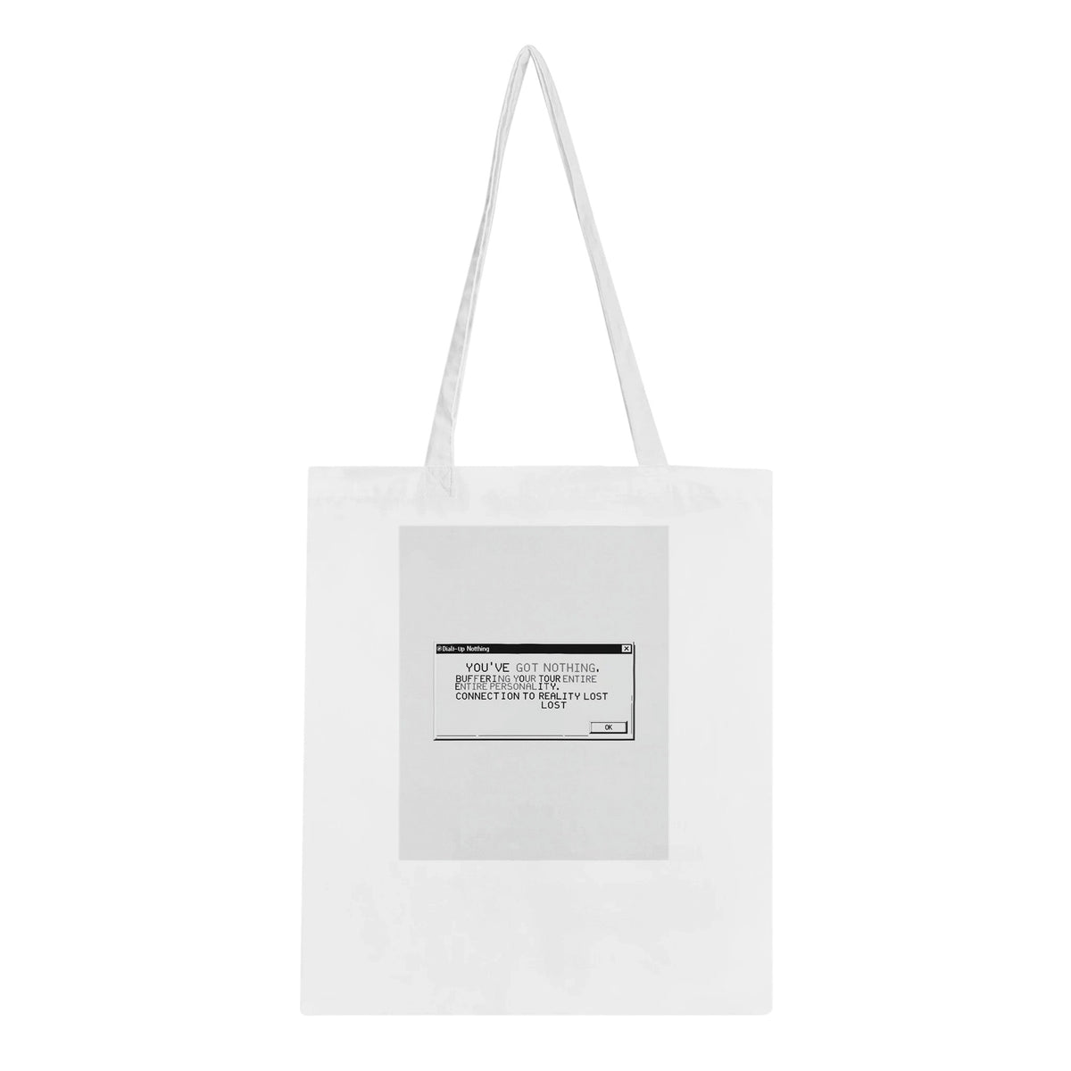 Y2k Dial Up Internet Rage Tote Bag Cotton Shopper UK | Retro Gift - Wild Thread Co