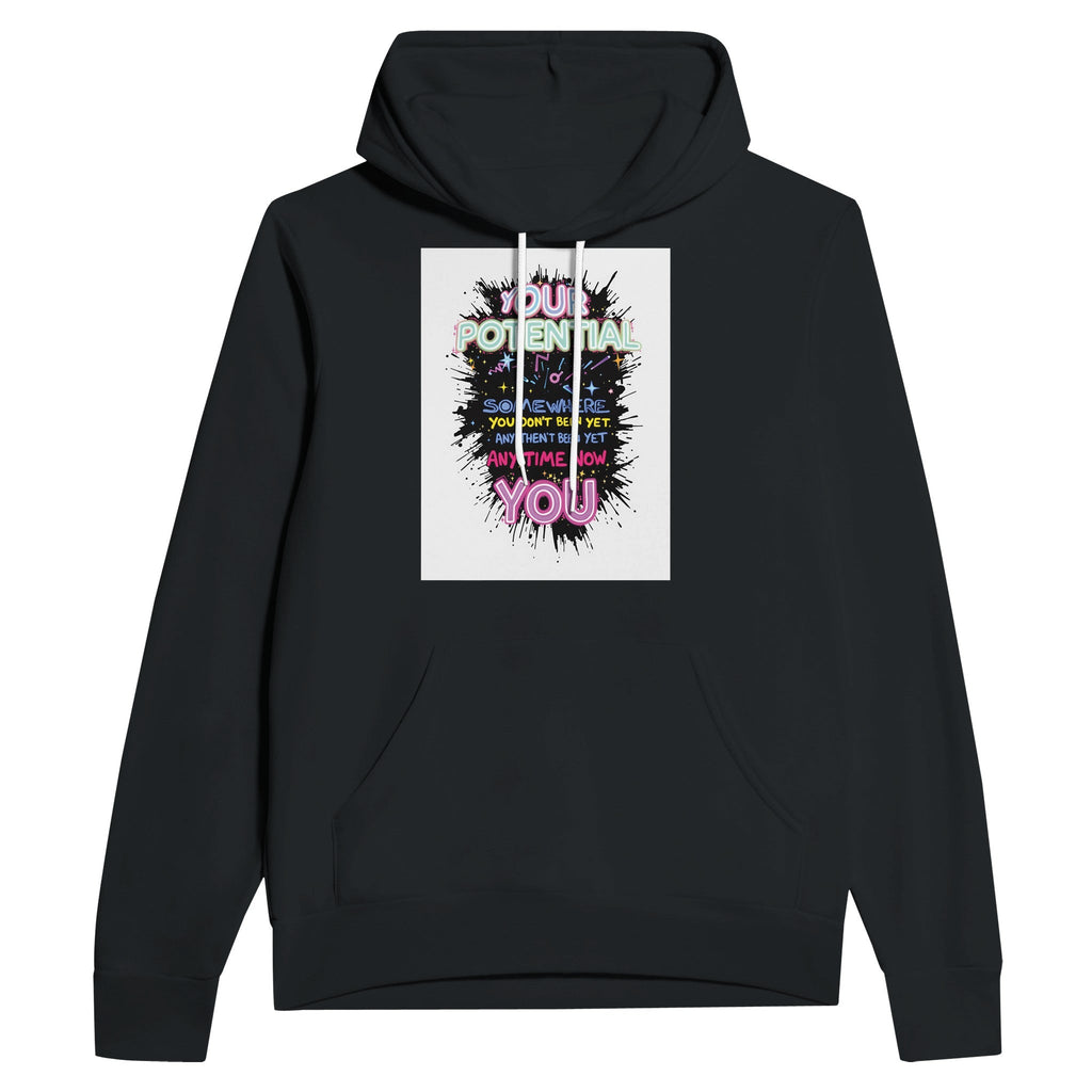 Y2K Rave Flyer Motivational Navy Hoodie | Festival Hoodie UK Techno - Wild Thread Co