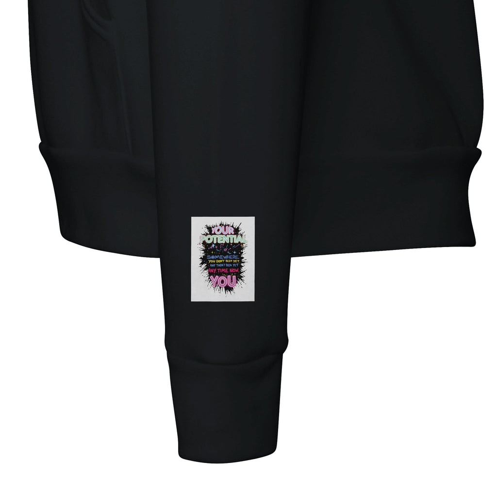 Y2K Rave Flyer Motivational Navy Hoodie | Festival Hoodie UK Techno - Wild Thread Co