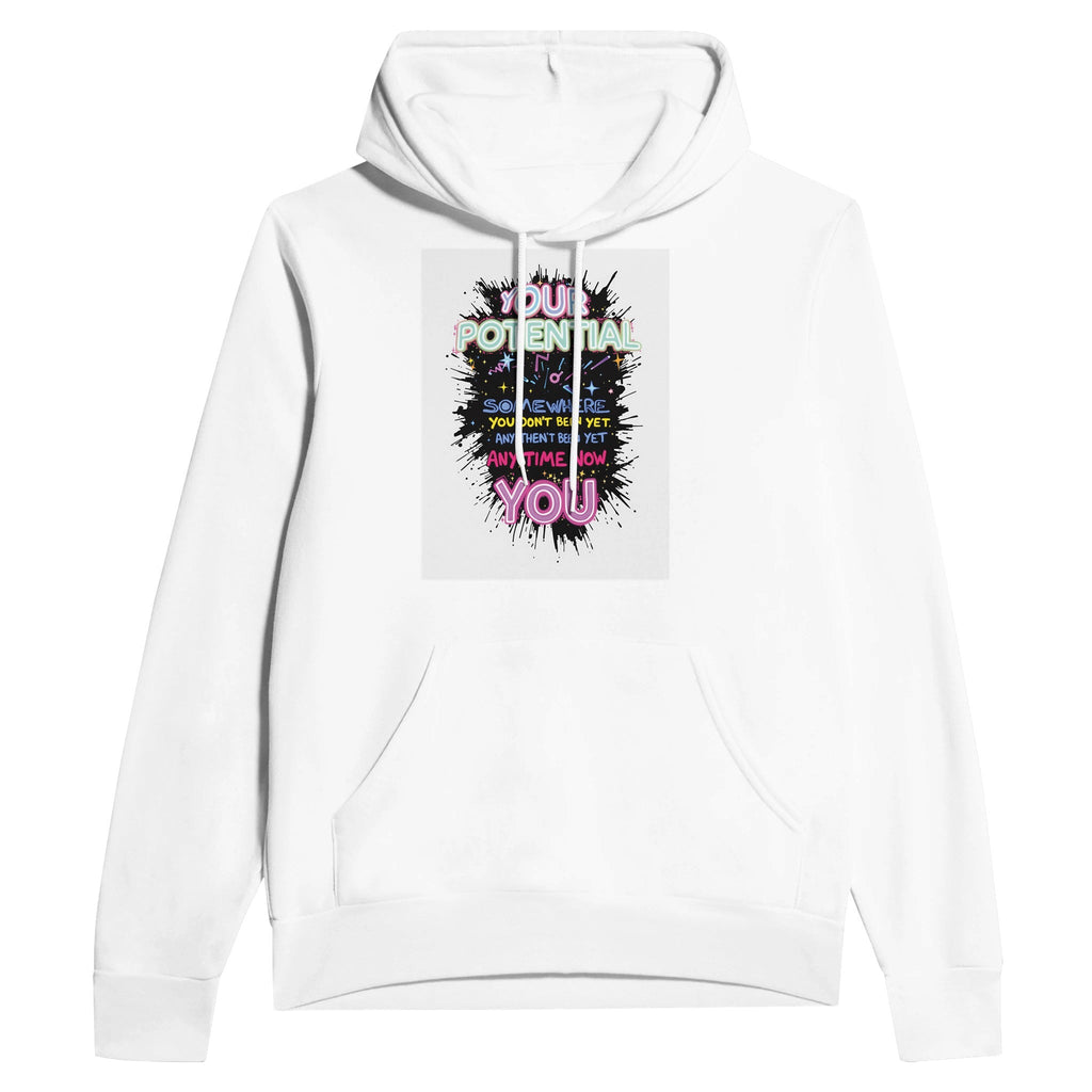 Y2K Rave Flyer Motivational Navy Hoodie | Festival Hoodie UK Techno - Wild Thread Co