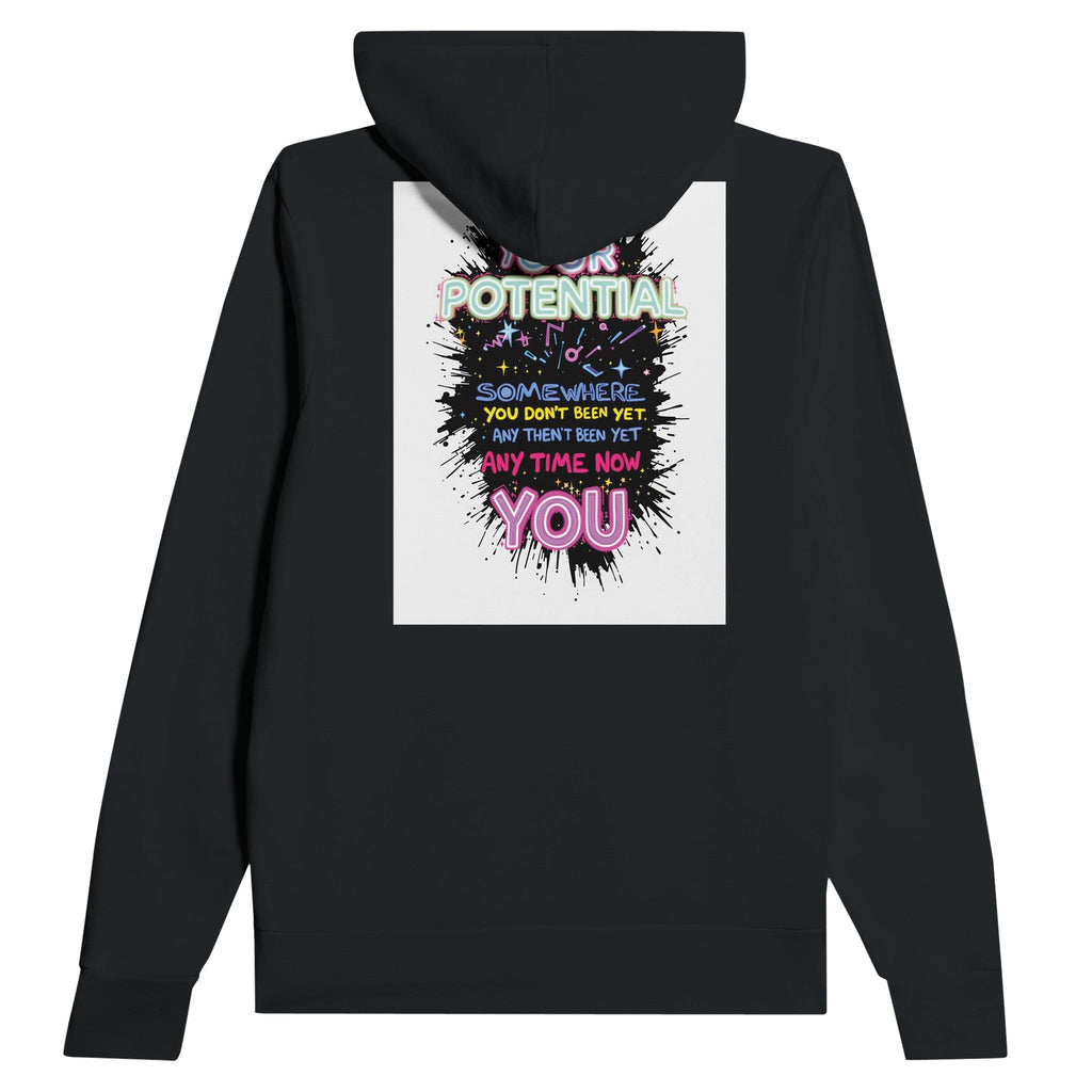 Y2K Rave Flyer Motivational Navy Hoodie | Festival Hoodie UK Techno - Wild Thread Co