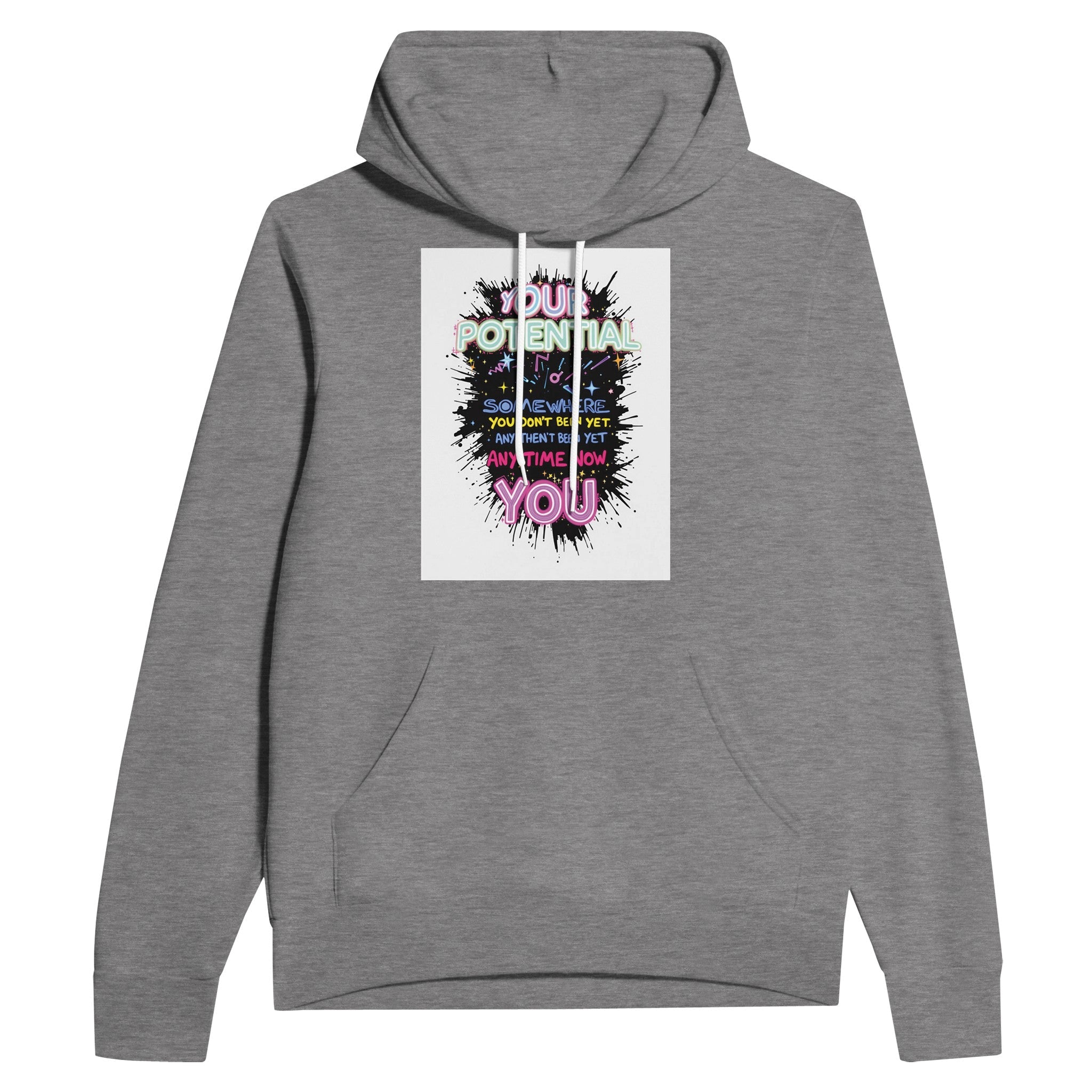 Y2K Rave Flyer Motivational Navy Hoodie | Festival Hoodie UK Techno - Wild Thread Co