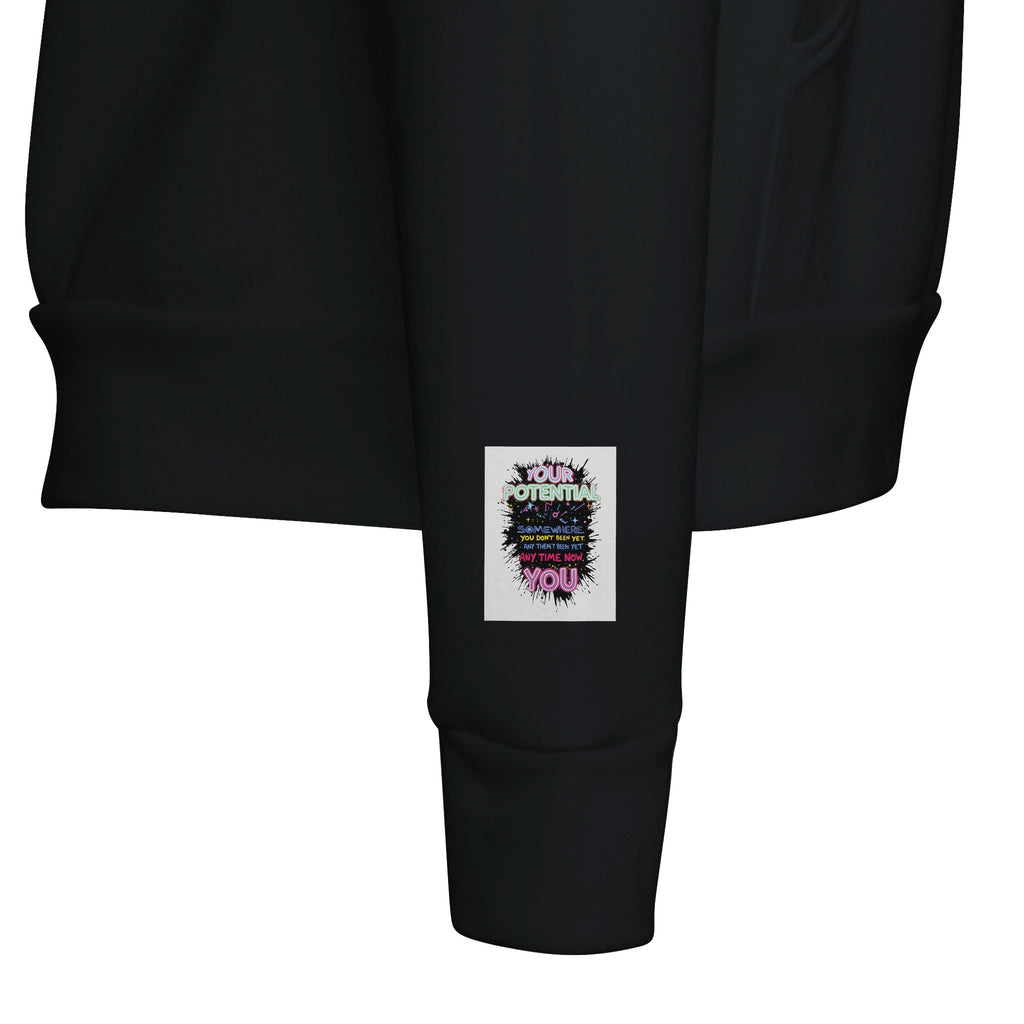 Y2K Rave Flyer Motivational Navy Hoodie | Festival Hoodie UK Techno - Wild Thread Co