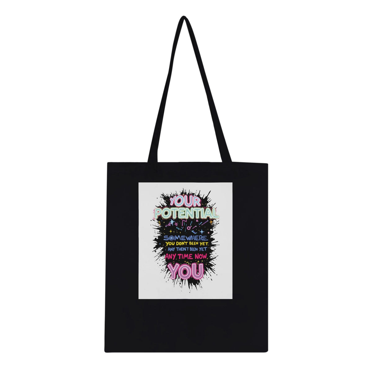 Y2k Rave Flyer Tote Bag Cotton Shopper UK | Retro Gift - Wild Thread Co