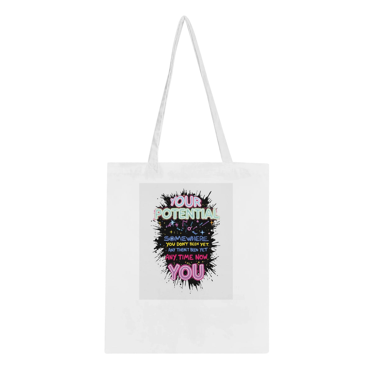 Y2k Rave Flyer Tote Bag Cotton Shopper UK | Retro Gift - Wild Thread Co