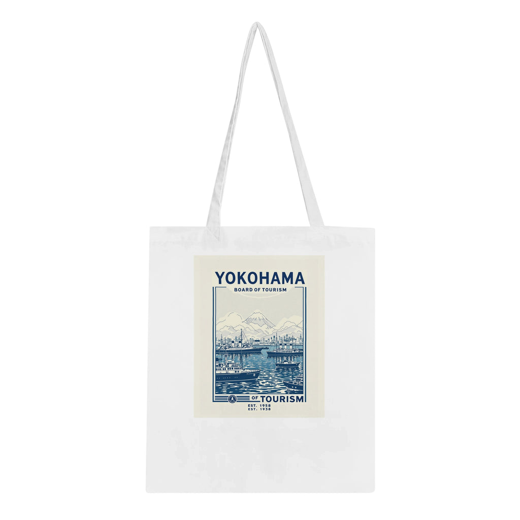 Yokohama Vintage Travel Tote Bag Cotton Shopper UK — Tote Bag | Wild Thread Co UK