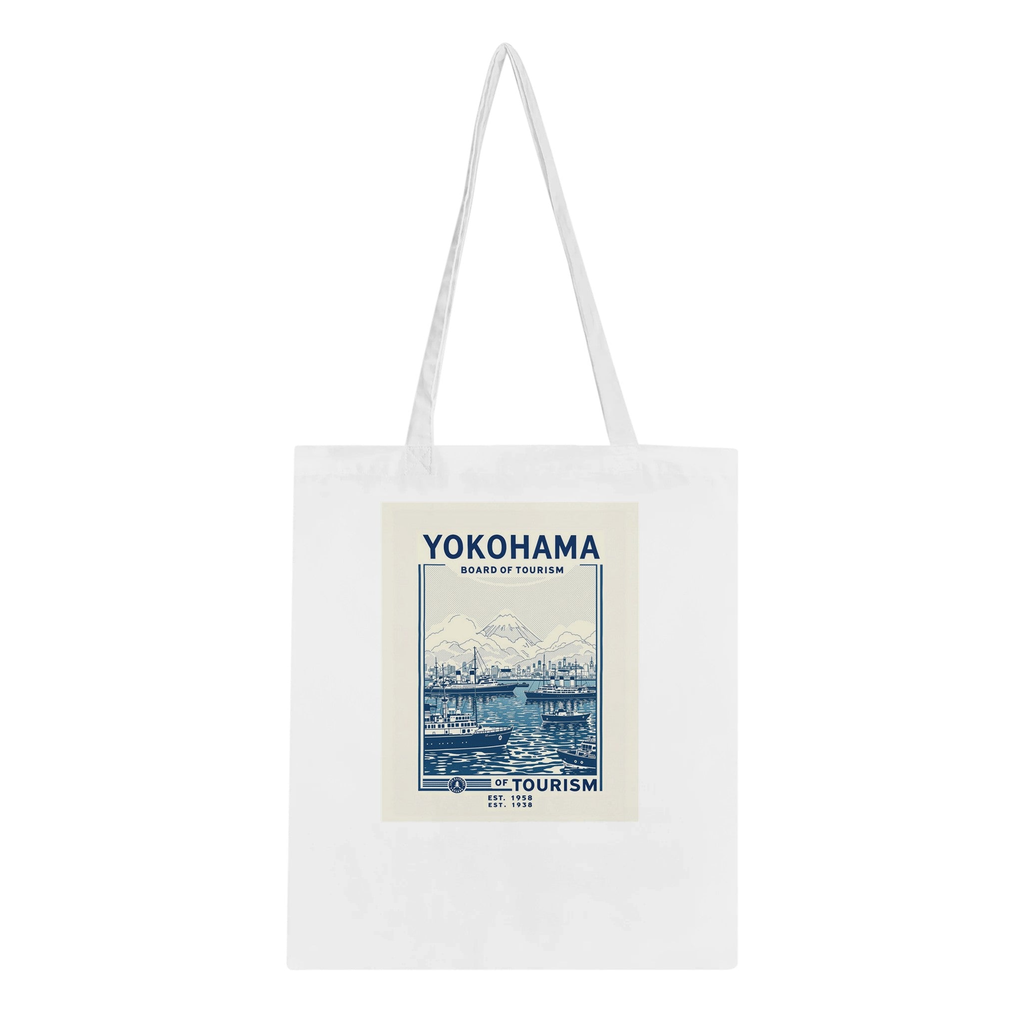 Yokohama Vintage Travel Tote Bag Cotton Shopper UK — Tote Bag | Wild Thread Co UK