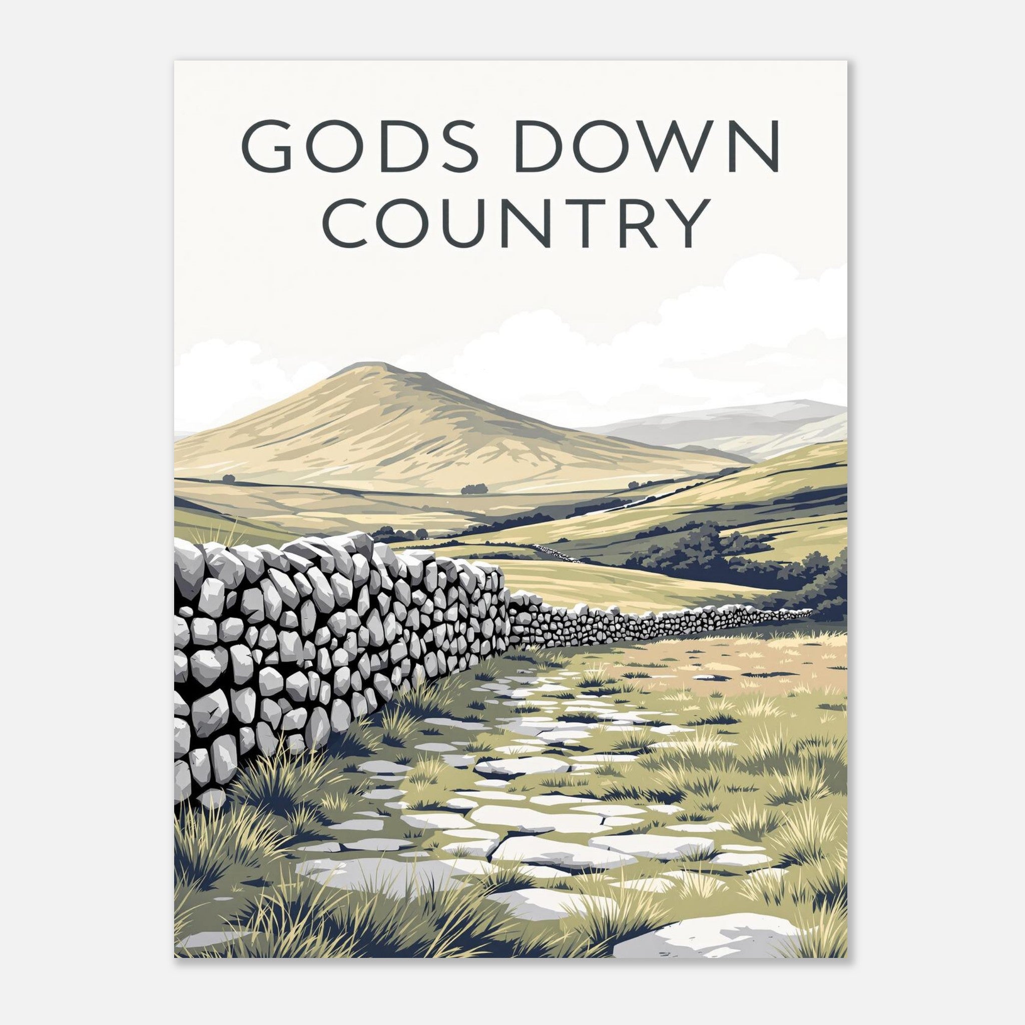 Yorkshire Dales Gods Own Country Art Print Art Print — detail view | Wild Thread Co