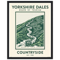 Yorkshire Dales Vintage Travel Framed Print Wall Art Ready to Hang UK — Framed Art Print | Wild Thread Co UK