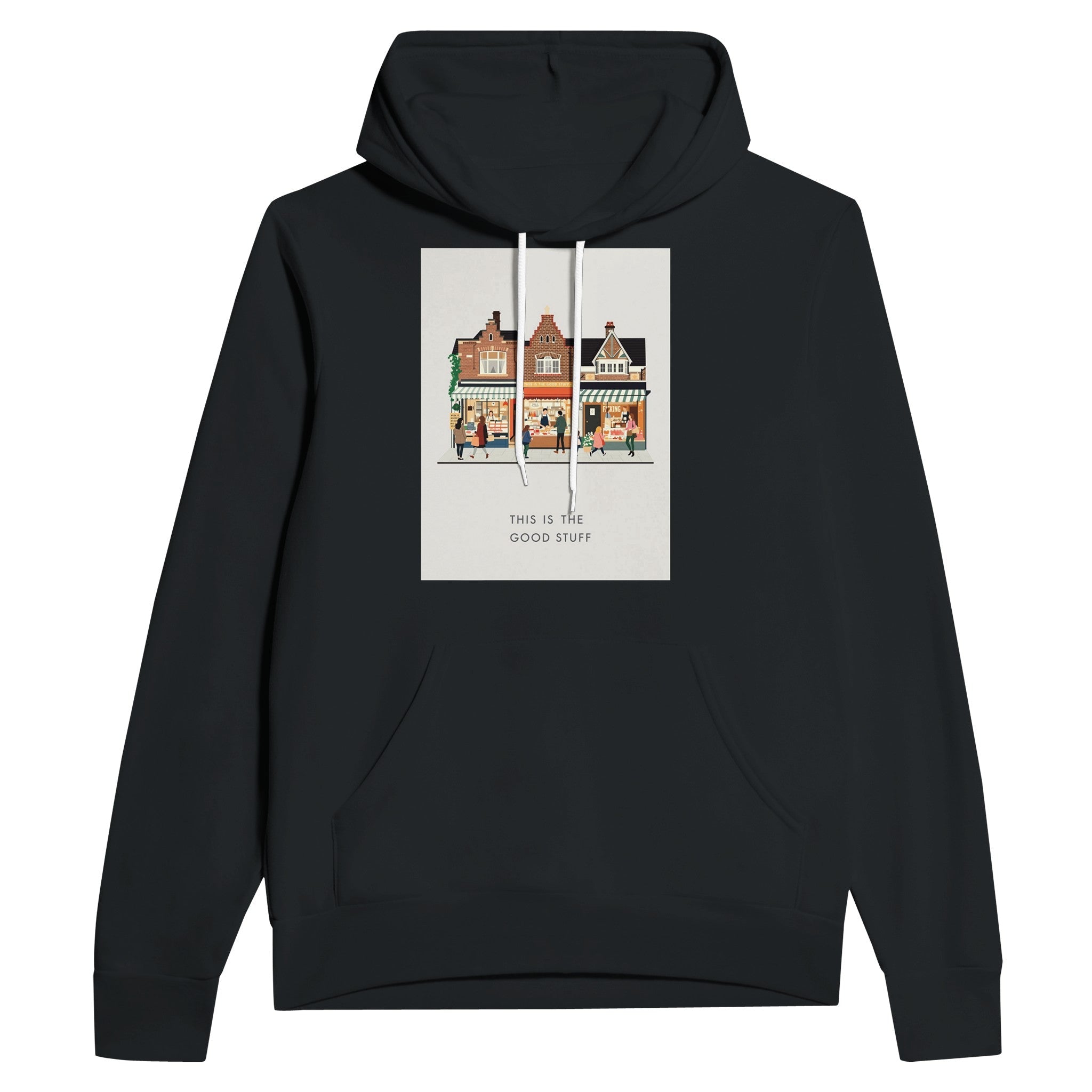 Yorkshire Market Town Saturday Morning British High Street Hoodie - Wild Thread Co