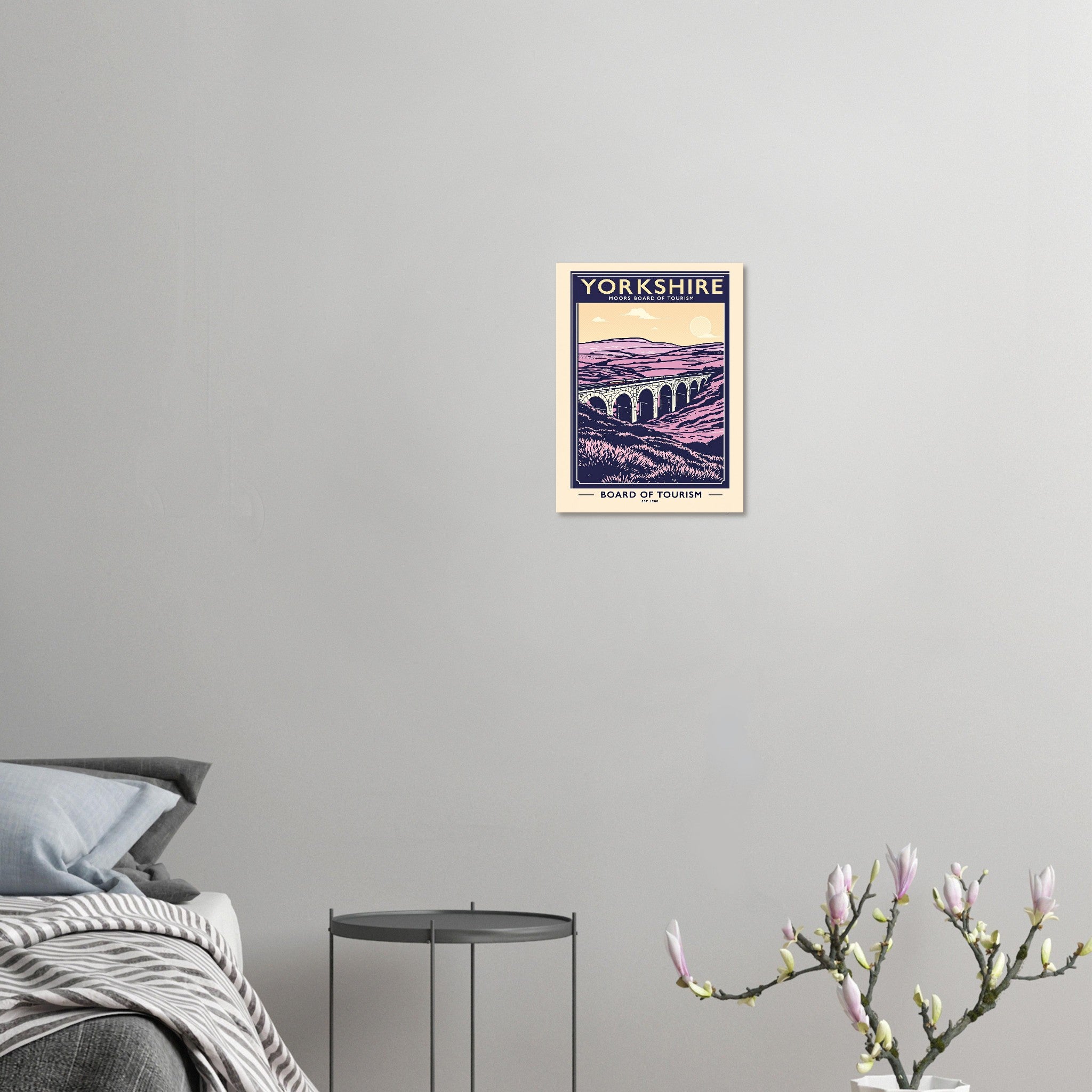 Yorkshire Moors Vintage Travel Art Wall Art UK Art Print Art Print — detail view | Wild Thread Co
